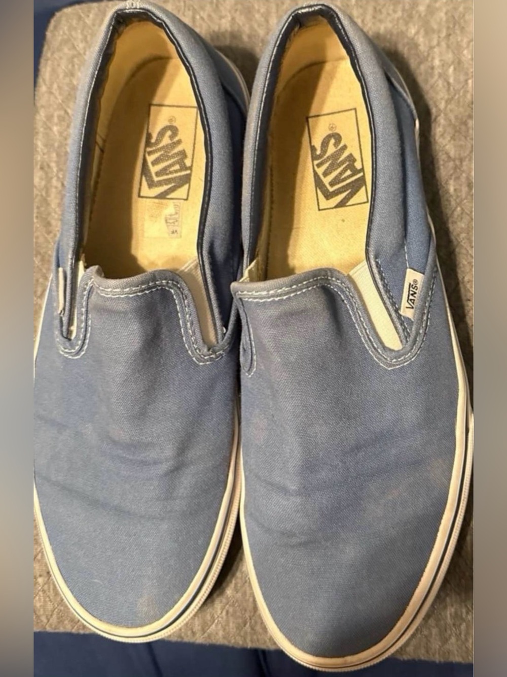 Vans Slip-On Canvas Loafers — Light Blue